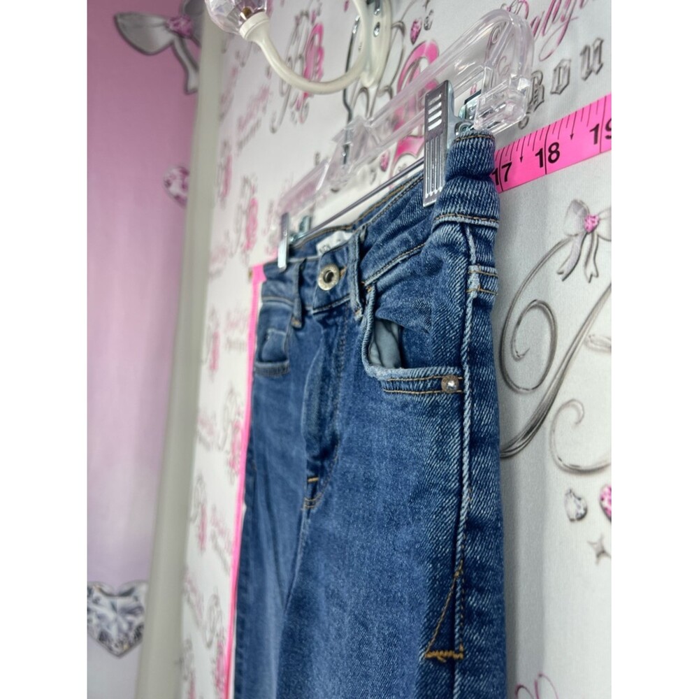 Zara jeans denim distressed him light Blue Straight-Leg Jeans - Picture 7 of 10